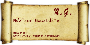 Mózer Gusztáv névjegykártya